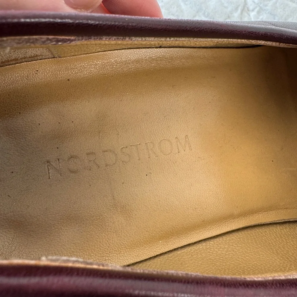Nordstrom‎ Rolando Mens 10.5 D Burgundy Leather Tassel Kiltie Loafers Italy Flex